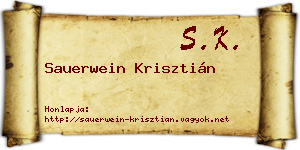 Sauerwein Krisztián névjegykártya