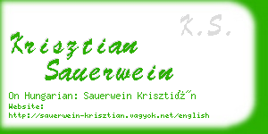 krisztian sauerwein business card